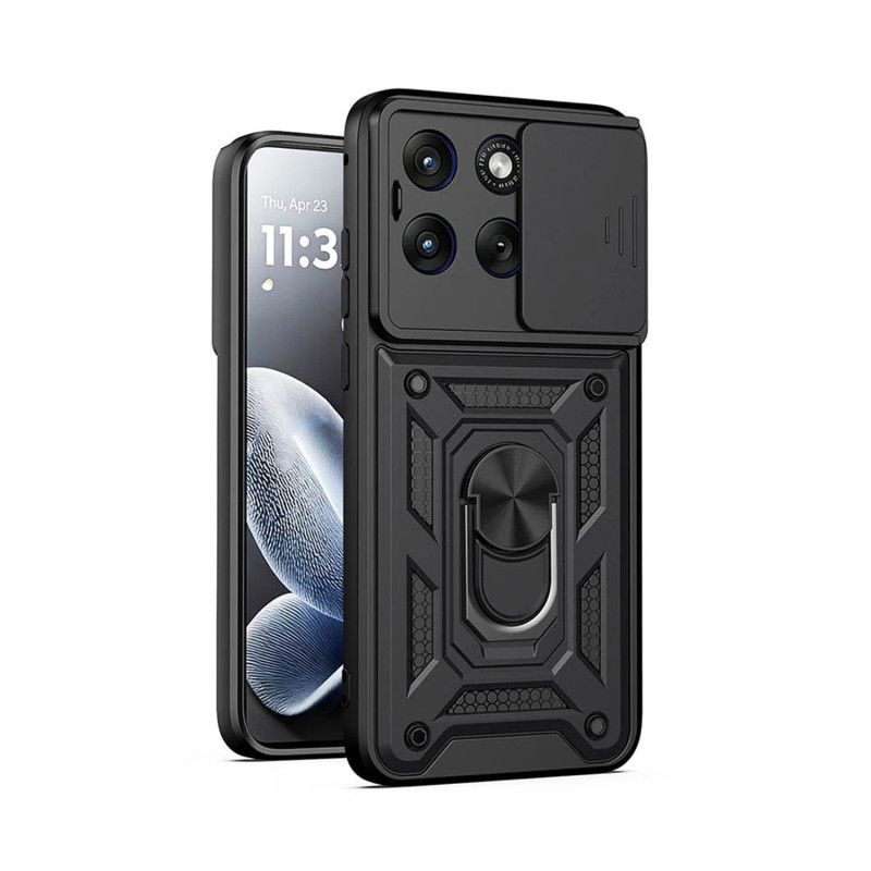 MOTO EDGE 70 - CASE ANTISHOCK PARANTE CAM COVER NEGRO