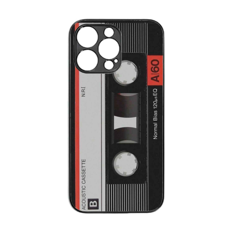 IPHONE 14 PRO - CASE GOMA CASSETTE RETRO
