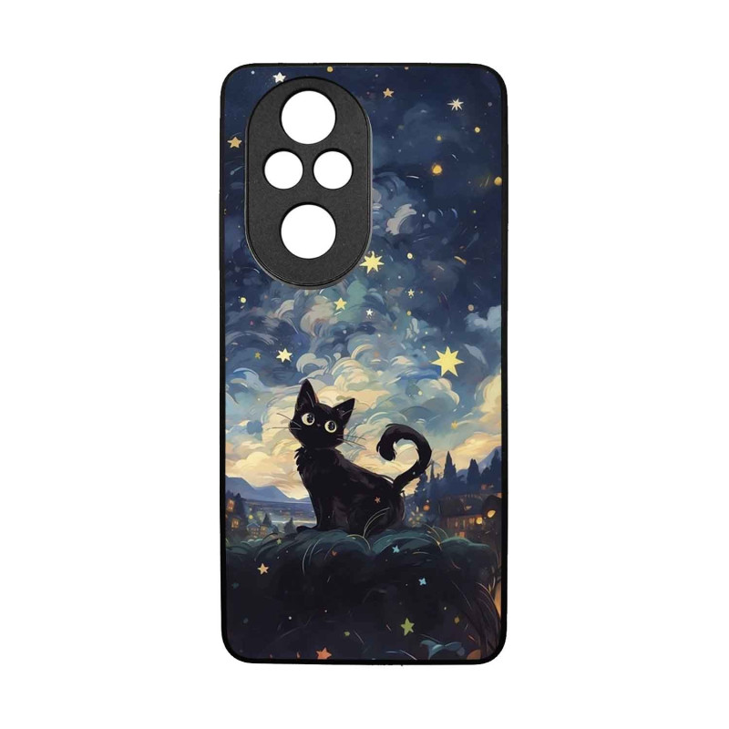 HONOR 200 PRO - CASE GOMA GATO NOCHE NEGRO