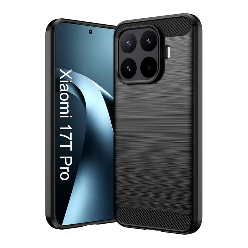 XIAOMI 17T PRO - CASE GOMA FIBRA DE CARBONO NEGRO