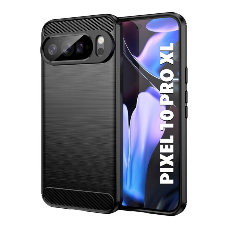 GOOGLE PIXEL 10 PRO XL - CASE GOMA FIBRA DE CARBONO NEGRO