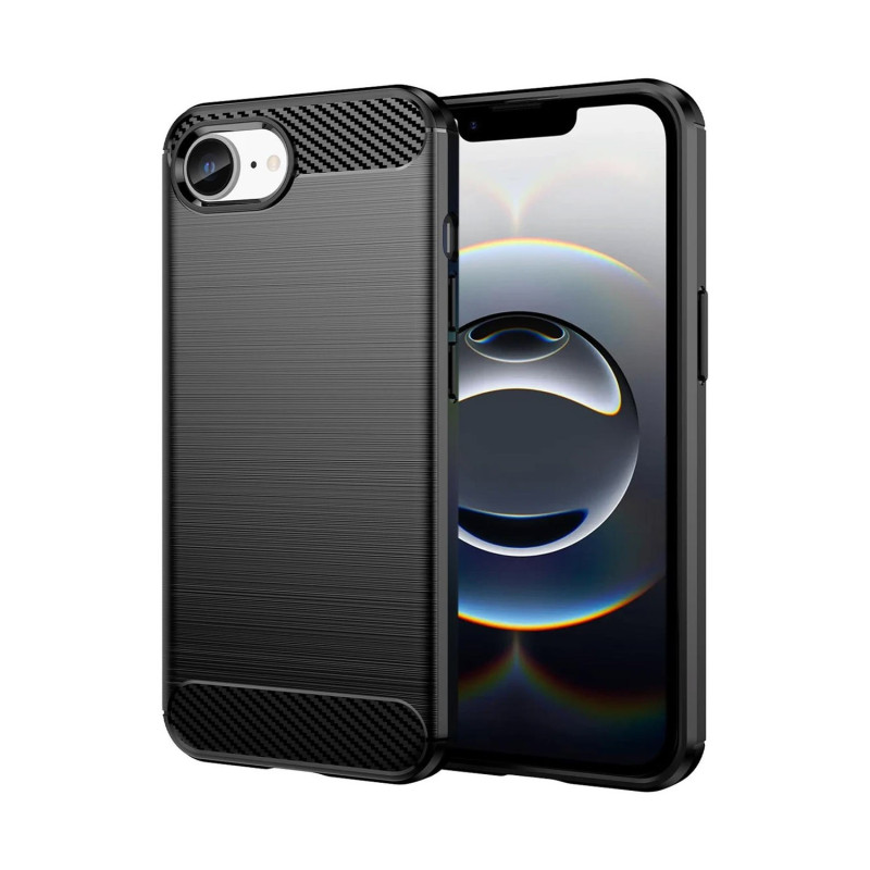 IPHONE 17E - CASE GOMA FIBRA DE CARBONO NEGRO