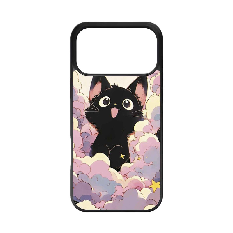 IPHONE 17 PRO MAX - CASE GOMA GATO NEGRO