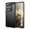 MOTO EDGE 60 PRO - CASE GOMA FIBRA DE CARBONO NEGRO