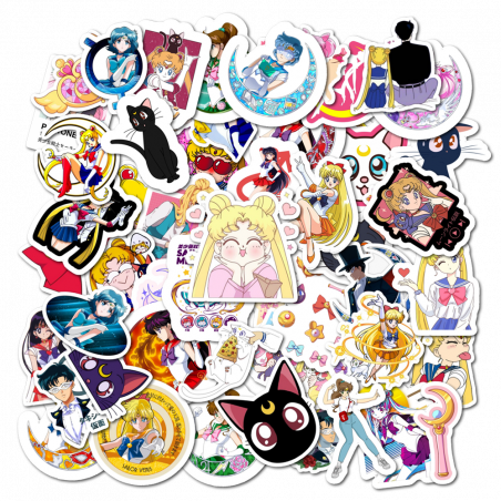 Stickers 3D Sailor Moon - Lot Neuf - Dimensions 10.5x13 Cm - Idéal Collection