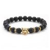 PULSERA PIEDRA LAVA LEOPARDO