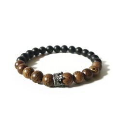 PULSERA ONIX NEGRO MADERA...
