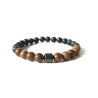 PULSERA ONIX NEGRO MADERA HEMATITA