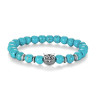 PULSERA PIEDRA TURQUESA BUHO PLATEADO
