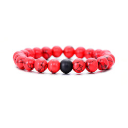 PULSERA HOWLITA ROJA ONIX...