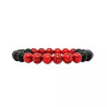 PULSERA HOWLITA ROJA ONIX NEGRO