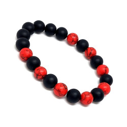 PULSERA HOWLITA ROJO ONIX...