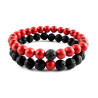 X2 PULSERAS HOWLITA ROJA PIEDRA LAVA