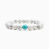 PULSERA HOWLITA BLANCA PIEDRA TURQUESA
