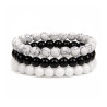 X3 PULSERAS HOWLITA BLANCA ONIX NEGRO BLANCO