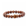 PULSERA MADERA CORONA BRONCE