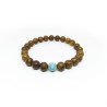 PULSERA MADERA PIEDRA TURQUESA