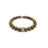 PULSERA MADERA CORONA PLATEADO