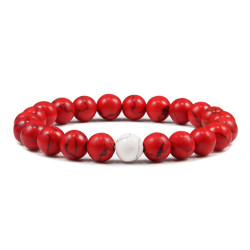 PULSERA HOWLITA ROJA BLANCA