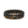 X2 PULSERAS OJO DE TIGRE ONIX NEGRO