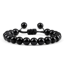 PULSERA CUERDA ONIX NEGRO...