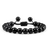 PULSERA CUERDA ONIX NEGRO BRILLOSO