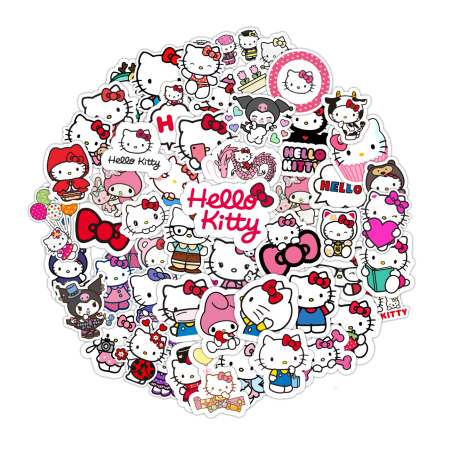 PACK 50 STICKERS HELLO KITTY