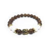 PULSERA BUDHA MADERA ONIX BLANCO