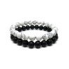 X2 PULSERAS HOWLITA BLANCA ONIX NEGRO