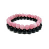 X2 PULSERAS CUARZO ROSA ONIX NEGRO