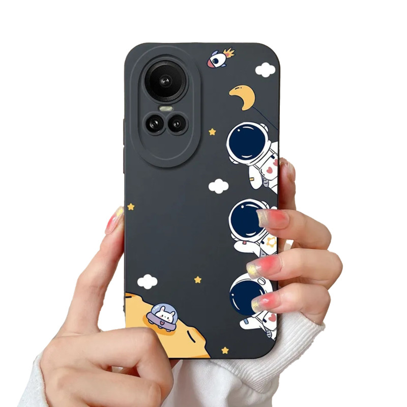 OPPO RENO 10 5G - CASE GOMA ASTRONAUTAS NEGRO