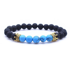 PULSERA PIEDRA LAVA HOWLITA...