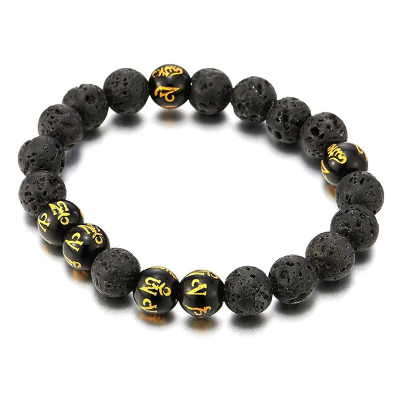 PULSERA PIEDRA LAVA FENG SHUI