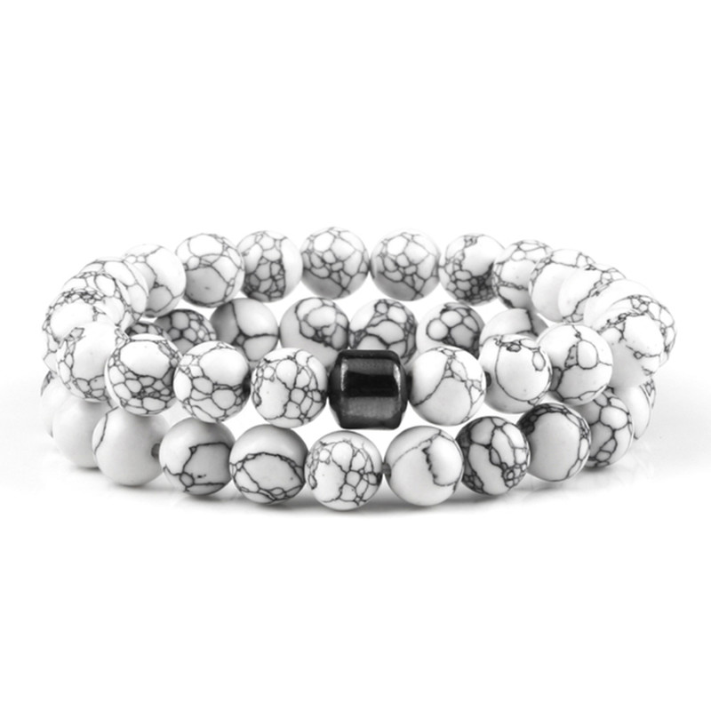 copy of X2 PULSERAS HOWLITA BLANCA HEMATITA