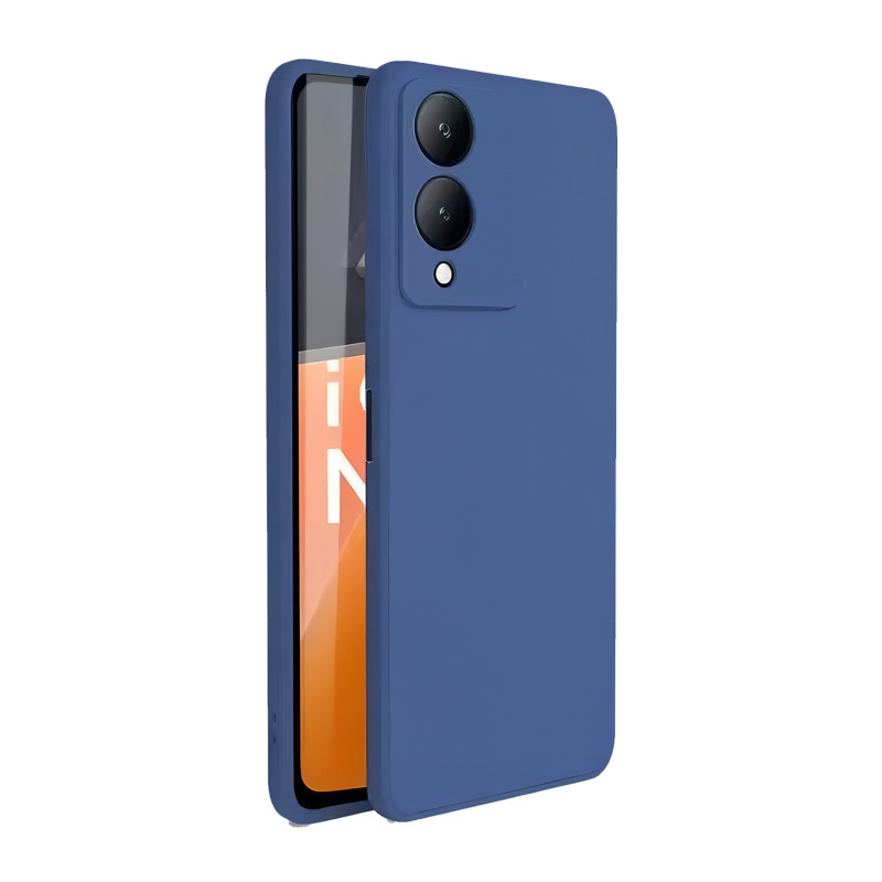 VIVO Y17S - CASE GOMA GAMUZA AZUL PETROLEO