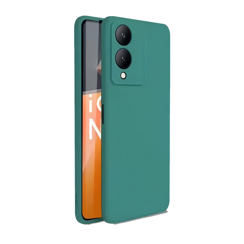 VIVO Y17S - CASE GOMA GAMUZA VERDE OSCURO