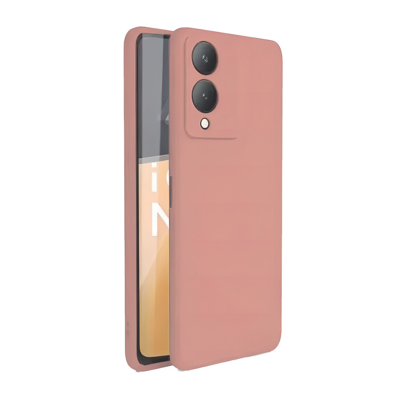 VIVO Y17S - CASE GOMA GAMUZA ROSA