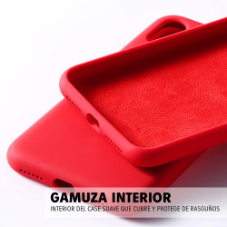 OPPO RENO 6 LITE - CASE GOMA GAMUZA ROJO