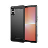 SONY XPERIA 5 V - CASE GOMA FIBRA DE CARBONO NEGRO