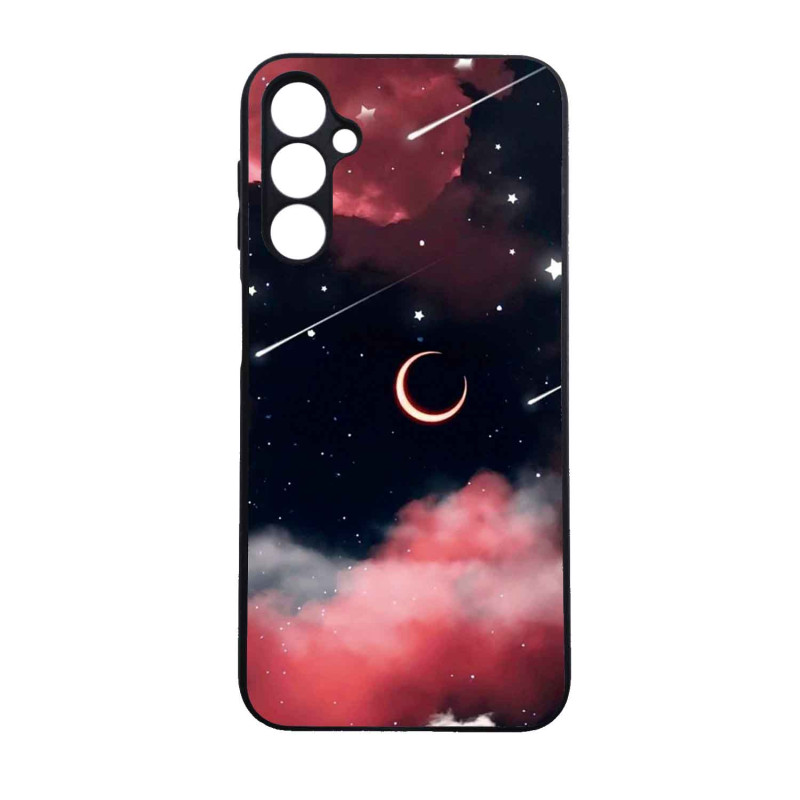 SAMSUNG A24 - CASE GOMA LUNA Y ESTRELLA NEGRO