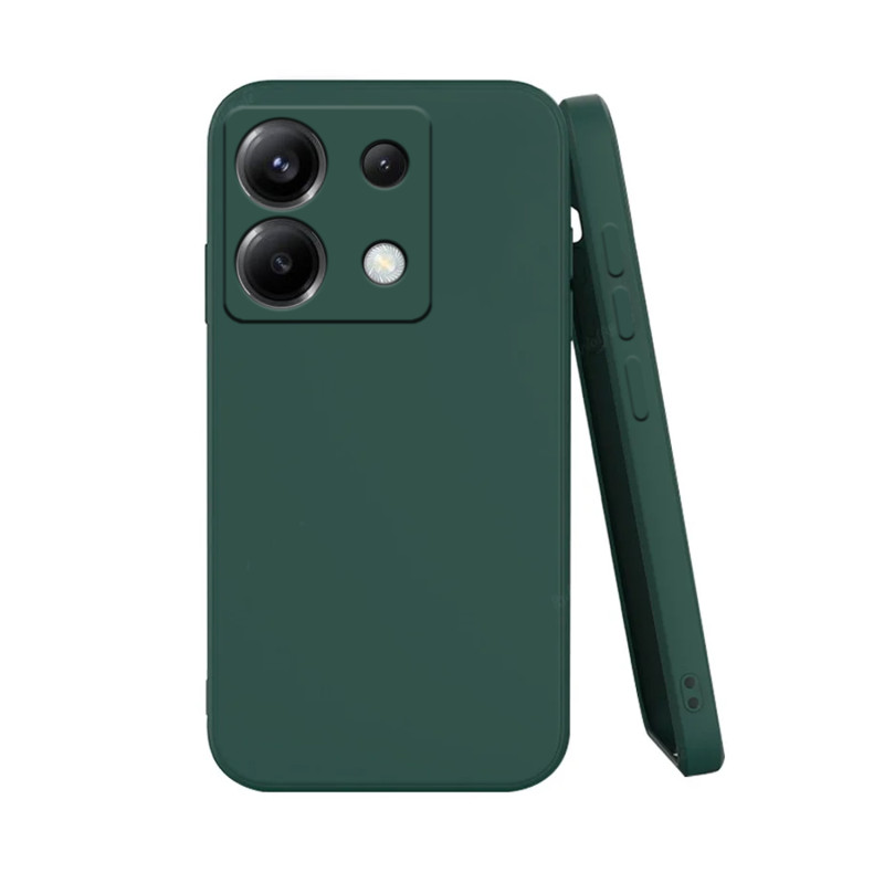 POCO X6 5G - CASE GOMA GAMUZA VERDE OSCURO