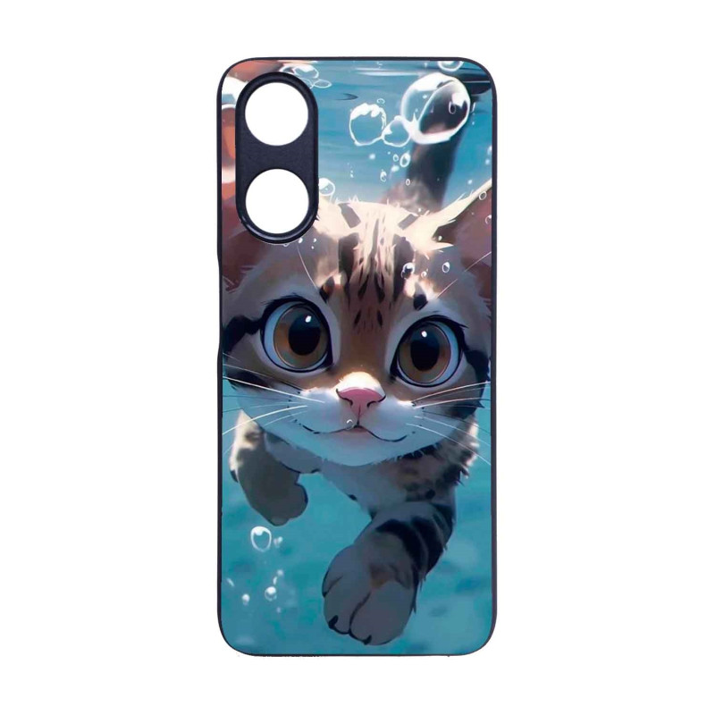 OPPO A78 5G - CASE GOMA GATITO NEGRO