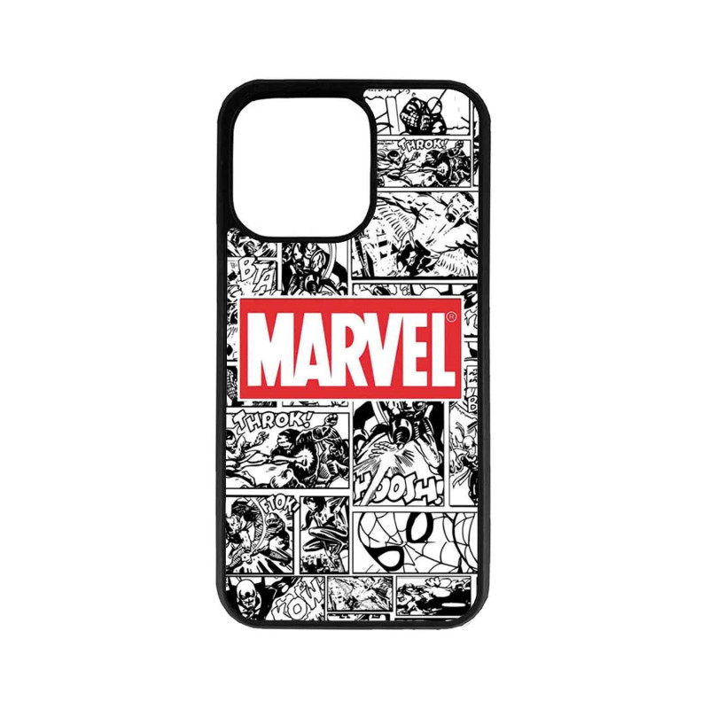IPHONE 15 PRO MAX - CASE GOMA MARVEL NEGRO