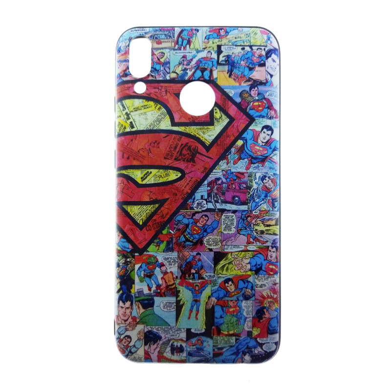 HUAWEI Y9 2019 - CASE GOMA SUPERMAN COMIC COLLAGE