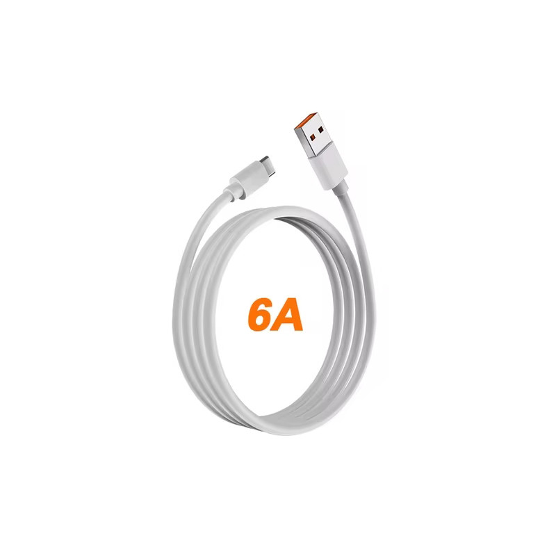 CABLE USB TIPO C BLANCO 1.5M CARGA RAPIDA 6A 66W