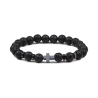 PULSERA PIEDRA LAVA CRUZ HEMATITA