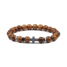 PULSERA MADERA CRUZ HEMATITA
