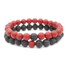 X2 PULSERAS HOWLITA ROJO PIEDRA LAVA