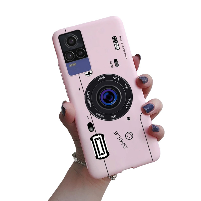 VIVO V21 5G - CASE GOMA CAMARA ROSA