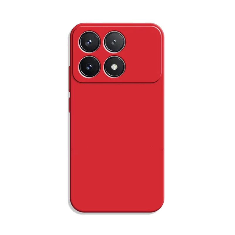 POCO F6 PRO - CASE GOMA GAMUZA ROJO